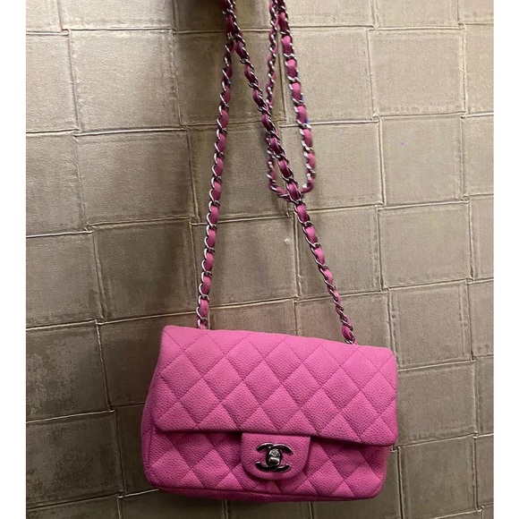 CHANEL Handbags - Chanel caviar leather pink small bag